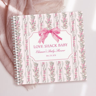 Roze Strik Liefdeshut Baby Shower Gastboek Notitieboek