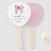 Roze Strik Lieve Baby Shower  Handwaaier (Voorkant en achterkant)