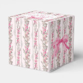 Roze Strik Lieverdashut Baby Shower Cadeau Bedankdoosjes (Achterkant)