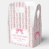 Roze Strik Lieverdje Baby Shower Meisje Bedankdoosjes (Geopend)