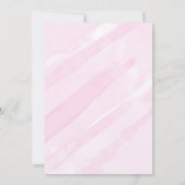 Roze Strik Lint Baby Shower Kaart (Achterkant)