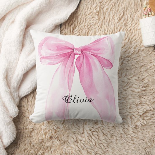 Roze Strik Lint Babykamer Kussen (Deken)