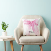 Roze Strik Lint Babykamer Kussen (Stoel)