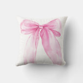 Roze Strik Lint Babykamer Kussen (Achterkant)