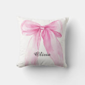 Roze Strik Lint Babykamer Kussen (Voorkant)