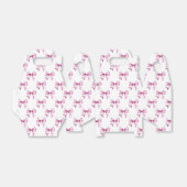 Roze strik lint bedankdoosjes (Uitgevouwen)