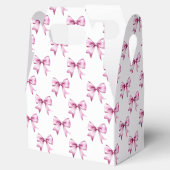 Roze strik lint bedankdoosjes (Geopend)