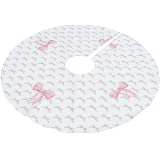 Roze strik lint kerstboom rok (Gekanteld)
