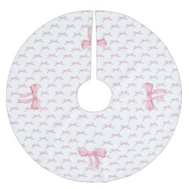 Roze strik lint kerstboom rok