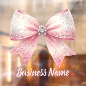 roze strik logo raamsticker (Vel 2)