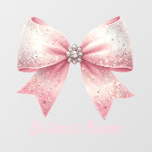 roze strik logo raamsticker (Vel)