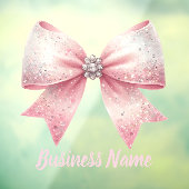 roze strik logo raamsticker (Vel 3)