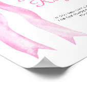 Roze strik - luier tombola poster (Hoek)