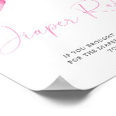 Roze strik - luierraffleposter poster (Hoek)