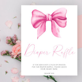 Roze strik - luierraffleposter poster