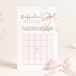 Roze Strik Meisje Baby Shower Cadeau Bingo Activit
