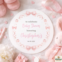 Roze Strik Meisje Baby Shower – Leuke & Pret Feest