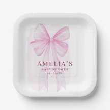 Roze Strik Meisje Baby Shower