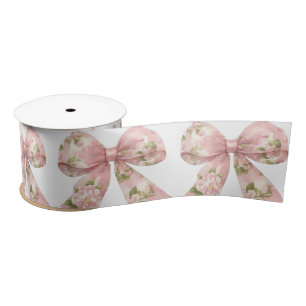 Roze Strik Meisje Baby Shower Satijnen Lint