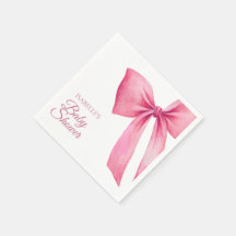 Roze Strik Meisje Baby Shower
