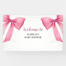 Roze Strik Meisje Baby Shower