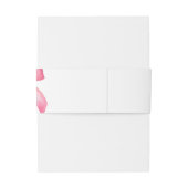 Roze Strik Meisje Baby Shower Uitnodigingen Wikkel (Achterkant Voorbeeld)