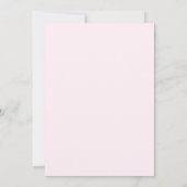 Roze strik meisje doop uitnodiging (Achterkant)
