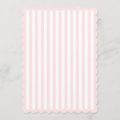 Roze strik meisje doop uitnodiging (Achterkant)