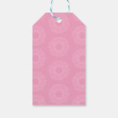 Roze Strik Meisje Kinderen 1e Verjaardag Cadeaulabel (Achterkant)
