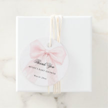 Roze Strik Meisje Moderne Baby Shower