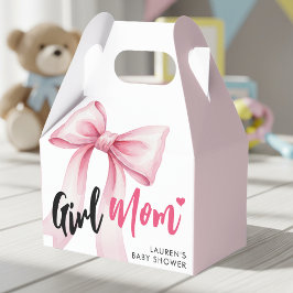 Roze Strik Meisje Moeder Lint Cute Baby Shower Bedankdoosjes