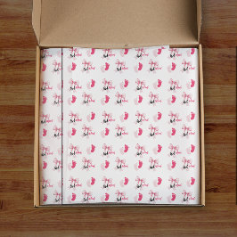 Roze Strik Meisje Moeder Lint Cute Baby Shower Tissuepapier