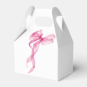 Roze strik meisjes 1e verjaardag dank je wel bedankdoosjes (Achterkant)