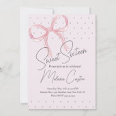 Roze Strik Meisjes Coquette Sweet 16 Verjaardag Kaart (Voorkant)