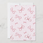 Roze Strik Meisjes Coquette Sweet 16 Verjaardag Kaart (Achterkant)