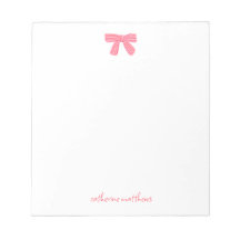 Roze Strik Meisjesachtig Chic Briefpapier Op Maat