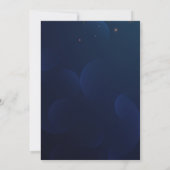 Roze Strik met Glans Navy Blauwe Kaart (Achterkant)