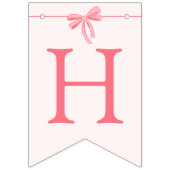 Roze strik met gouden Doodle verjaardagsbanner vla Vlaggetjes (Tweede vlag)