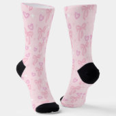 Roze Strik met Hart Sokken (Gebogen)