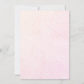Roze Strik Met Stippen Bruidsdouche  Kaart (Achterkant)