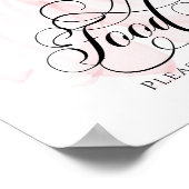 Roze strik Modern Baby shower eten Poster (Hoek)