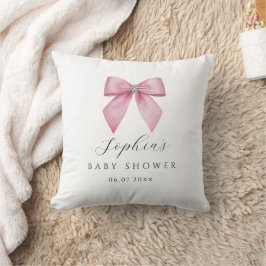 Roze Strik Mooie Baby Shower Kussen