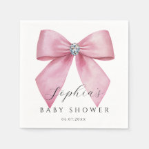 Roze Strik Mooie Baby Shower