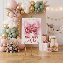 roze strik muslim babymeisje aqeeqah