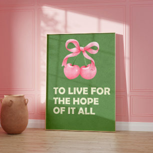 Roze Strik Muur Kunst Zachte Meisjes Esthetische M Poster
