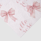 Roze Strik Naam Tissuepapier (Detail)