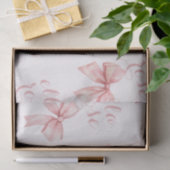 Roze Strik Naam Tissuepapier (Geschenk)