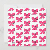 Roze Strik Notitiekaart Kaart (Achterkant)
