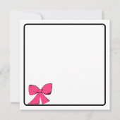 Roze Strik Notitiekaart Kaart (Voorkant)