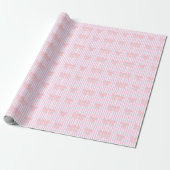 roze strik ontwerp cadeaupapier (Uitgerold)